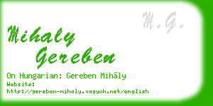 mihaly gereben business card