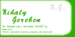 mihaly gereben business card